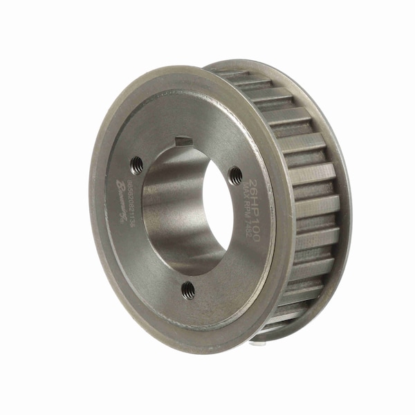 Steel Bushed Bore Gearbelt Pulley - 26HP100;BRO